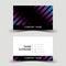 Colourful business card design on the gray background.