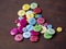 Colourful buttons