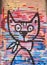 Colourful Cat, Graffiti Art, Athens, Greece