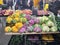 Colourful cauliflower in the world-famous Union Square Greenmarket in New York