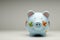 Colourful cermanic piggy bank