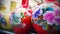 Colourful China vases