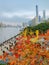 colourful Chinese tallow on the huangpu riverside