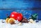 Colourful Christmas still life background