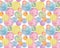 Colourful circles seamless pattern, great design for any purposes.