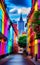 colourful cityscape artwork