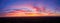 Colourful cloudscape aerial sunset panorama of Sydney Western suburbs