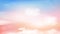Colourful cloudy sky with fluffy clouds with pastel tone in blue, pink and orange in morning,Fantasy magical sunset sky on spring