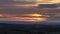 Colourful Cloudy Sunrise Over British Countryside Fields