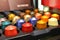 Colourful coffee capsules