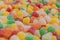 Colourful combination of photographed sugar coated candy.