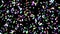 Colourful confetti particles with night background