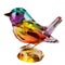 Colourful Crystal Bird Figurine