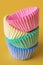 Colourful cupcake cases