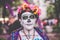 Colourful dead catrina woman.