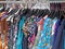 Colourful Dresses Hanging on Market Clothes Rail