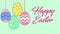 Colourful Easter Egg Design Vector Set, Colorful Easter Egg Design Vector Set, happy easter card with egg icon over white