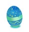 A colourful Easter egg for kid celebration in April.
