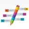 Colourful Education Elements Infographics Pencil