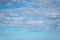 Colourful evening sky with unusual cloud formations