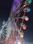 Colourful ferris wheel in the light of the night in Tokyo