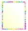 Colourful frame/ message holder