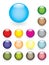 Colourful glossy buttons