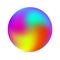 Colourful Gradient Orbs on white background. Abstract sphere.