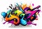 Colourful Graffiti DesignGenerative AI Illustration