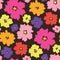 Colourful graphic large scale floral vector seamless pattern background