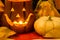 Colourful Halloween Decorations on a Table