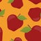 Colourful hand drawn apple pattern