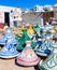 Colourful hand made tagine dishes and plates,imsouane,morocco