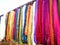 Colourful hanging dyed cotton
