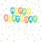 Colourful happy birthday baloons, vector illustration