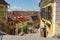 Colourful houses architecture at Sibiu