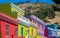 Colourful houses in Bo Kaap, the Malay Quarter of Cape Town, South Africa.