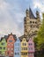 Colourful houses in Cologne, Germany