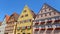 Colourful houses in Rothenburg, Bavaria, Germany