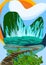 Colourful Illustration Plitvice Lakes Croatia