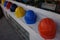 Colourful industrial hardhats