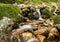 Colourful Irish mountain stream Croagh Patrick