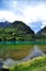 Colourful lakes on the mountains in Jiuzhaigou Valley beauty spot