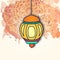 Colourful Lamp for Ramadan Kareem celebration.