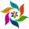 Colourful leaf logo