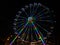 Colourful lighting ferris wheel in Hungary, Szeged