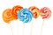 Colourful lollipop isolated