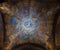 Colourful medieval painting on the ceiling of the main nave in Braunschweig Cathedral, with the peaceful sheep of Jesus in the