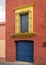 Colourful Mexican house in Oaxaca Mexico