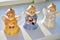 Colourful, Miniature and Vintage Angel Bells are Rear Life by Heavenly Sunshine on a Shelve during Christmas Season